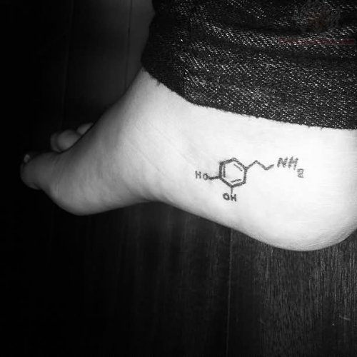 Molecule Tattoo On Heel